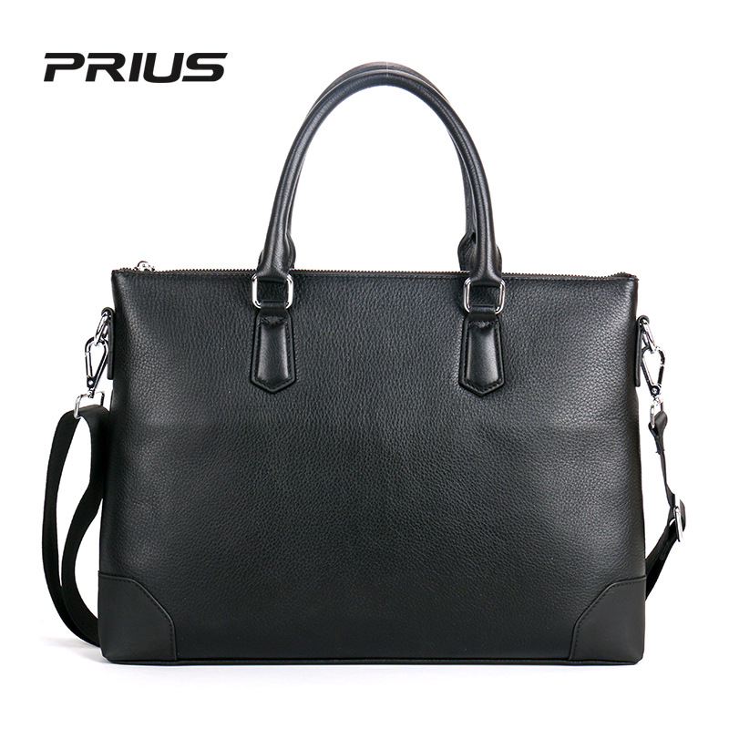 Natural leather laptop sling bag 14 inch