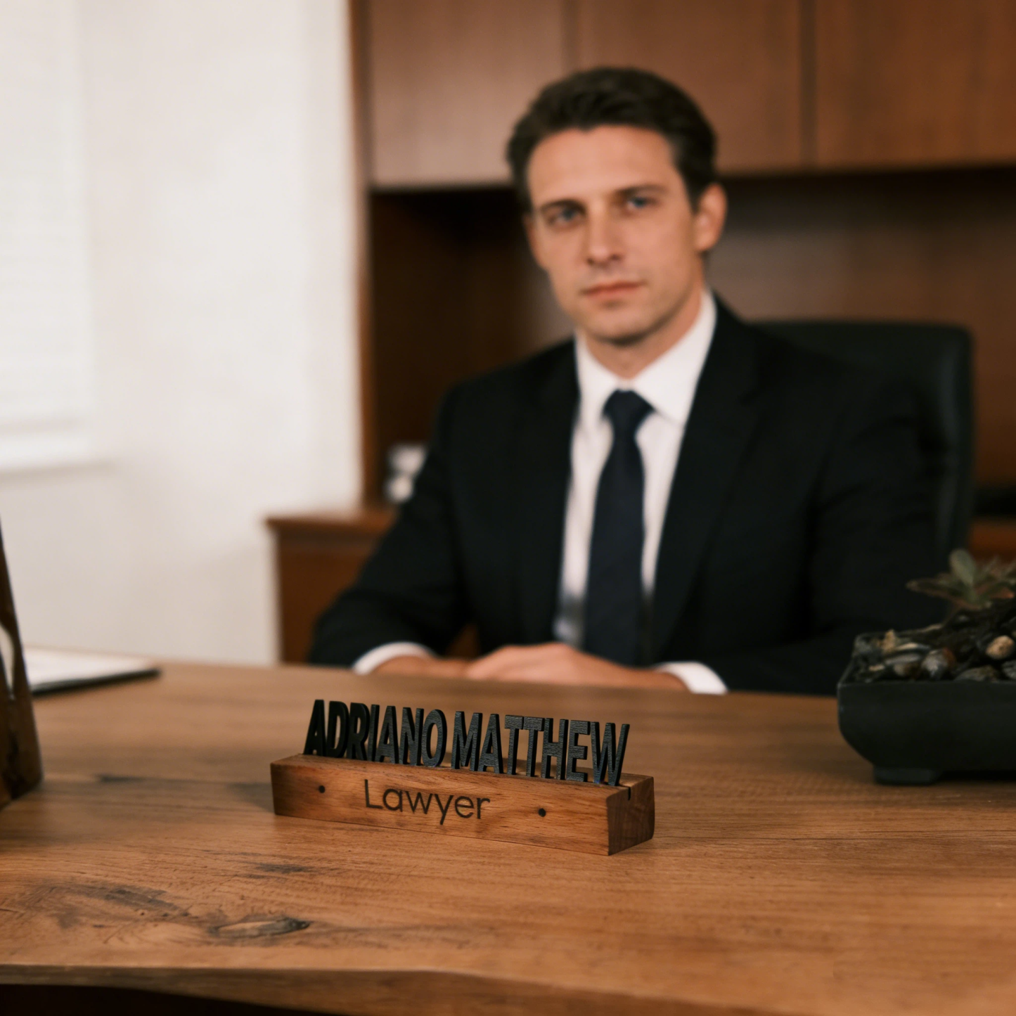 Personalized Wood Desk Name Plate | JNSDec197