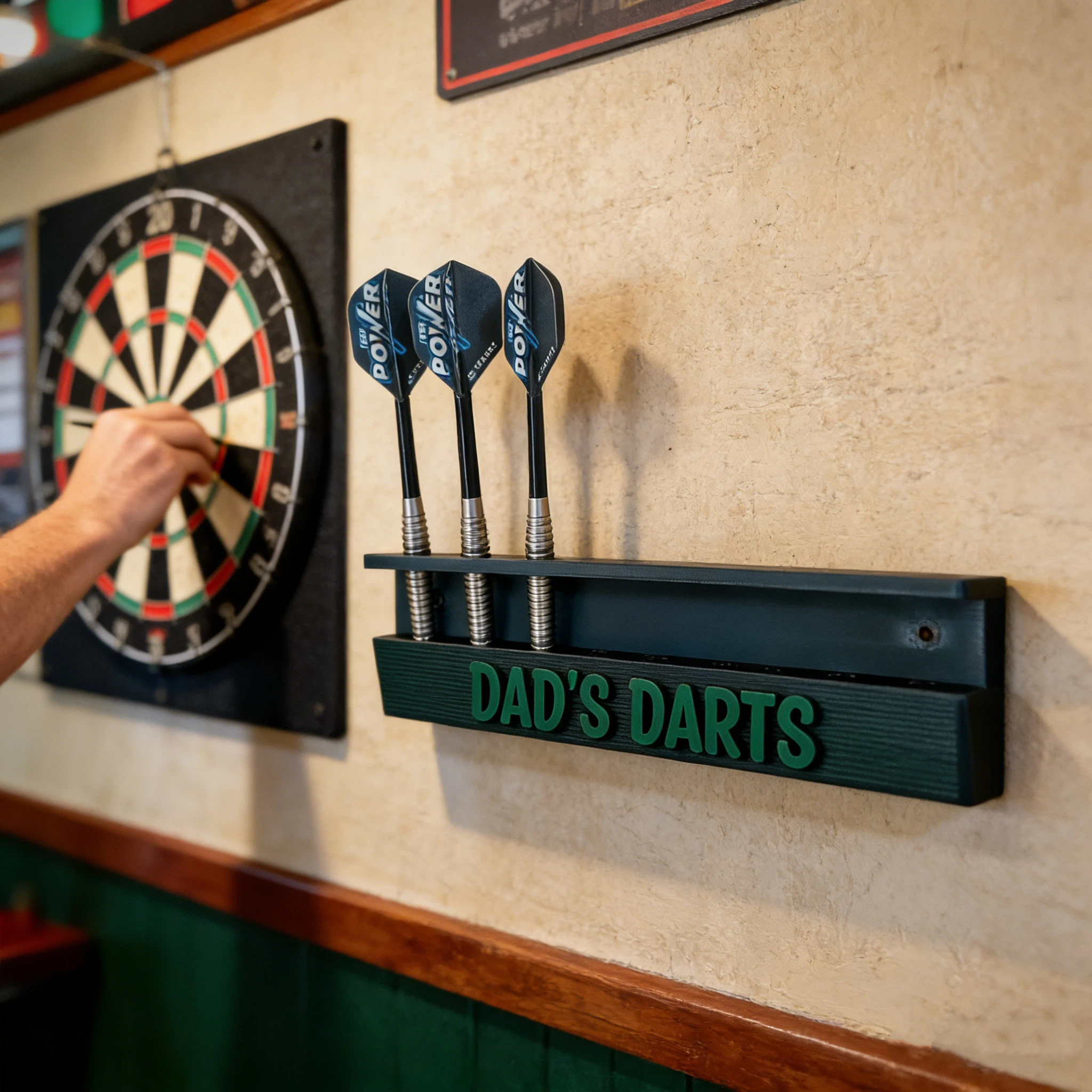 Personalized 9 Darts Wall Mounted Display Holder Stand for Unique & Love | JNSDec207