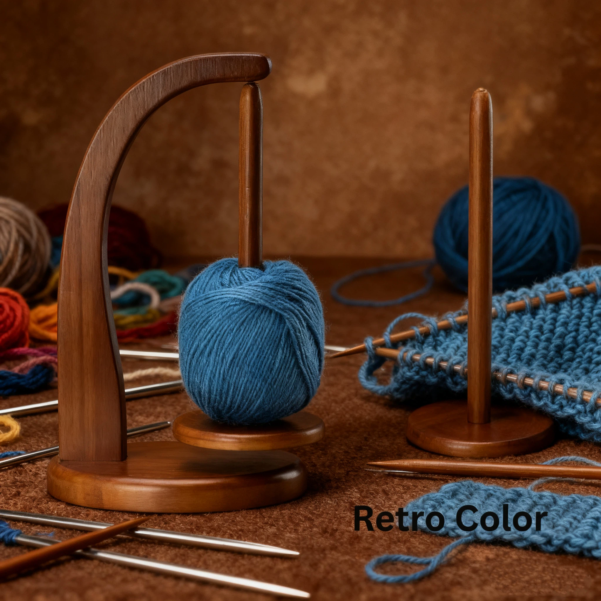 Personalized Magnetic Wooden Rotating Yarn Ball Holder for Unique & Love | JNSDec187