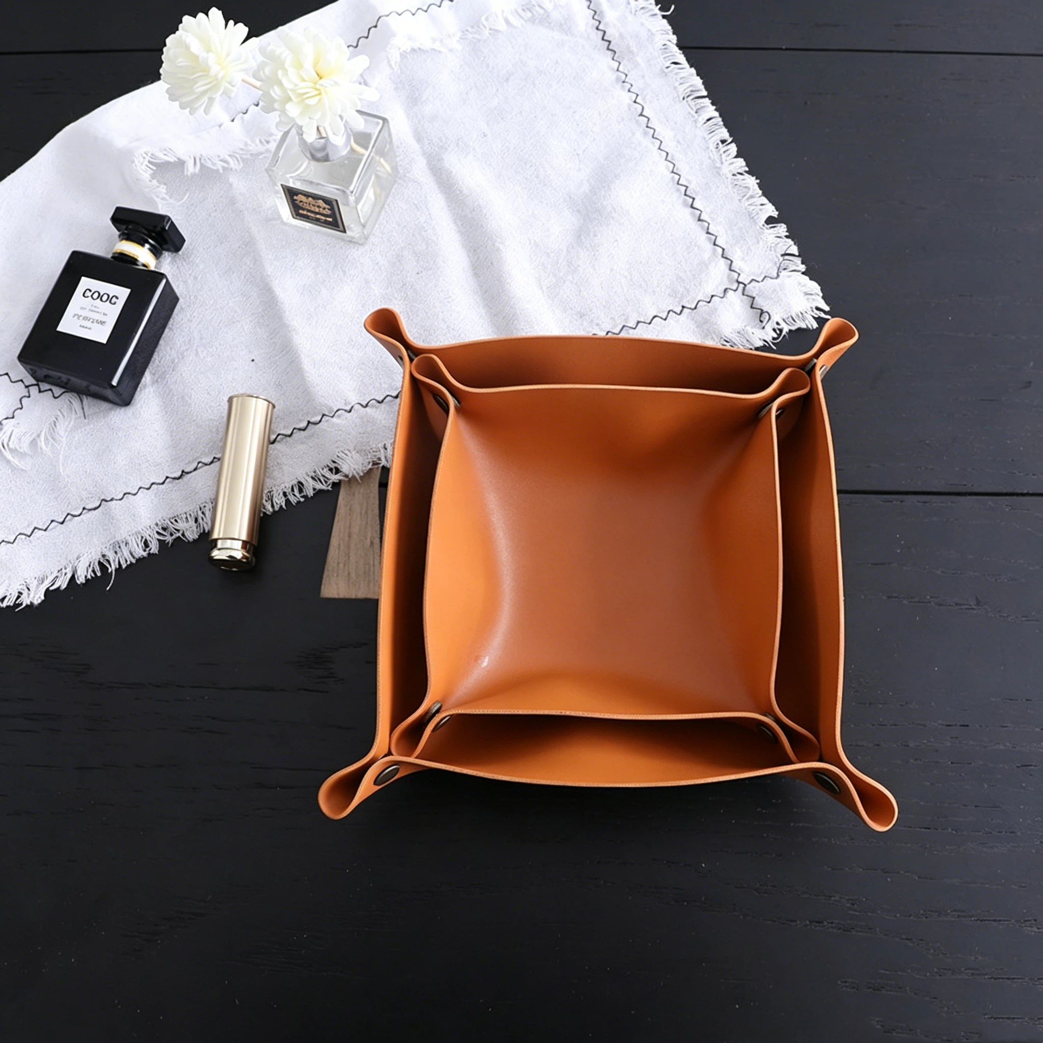 Personalized Leather Valet Tray for Dad for Unique & Love | JNSDec209