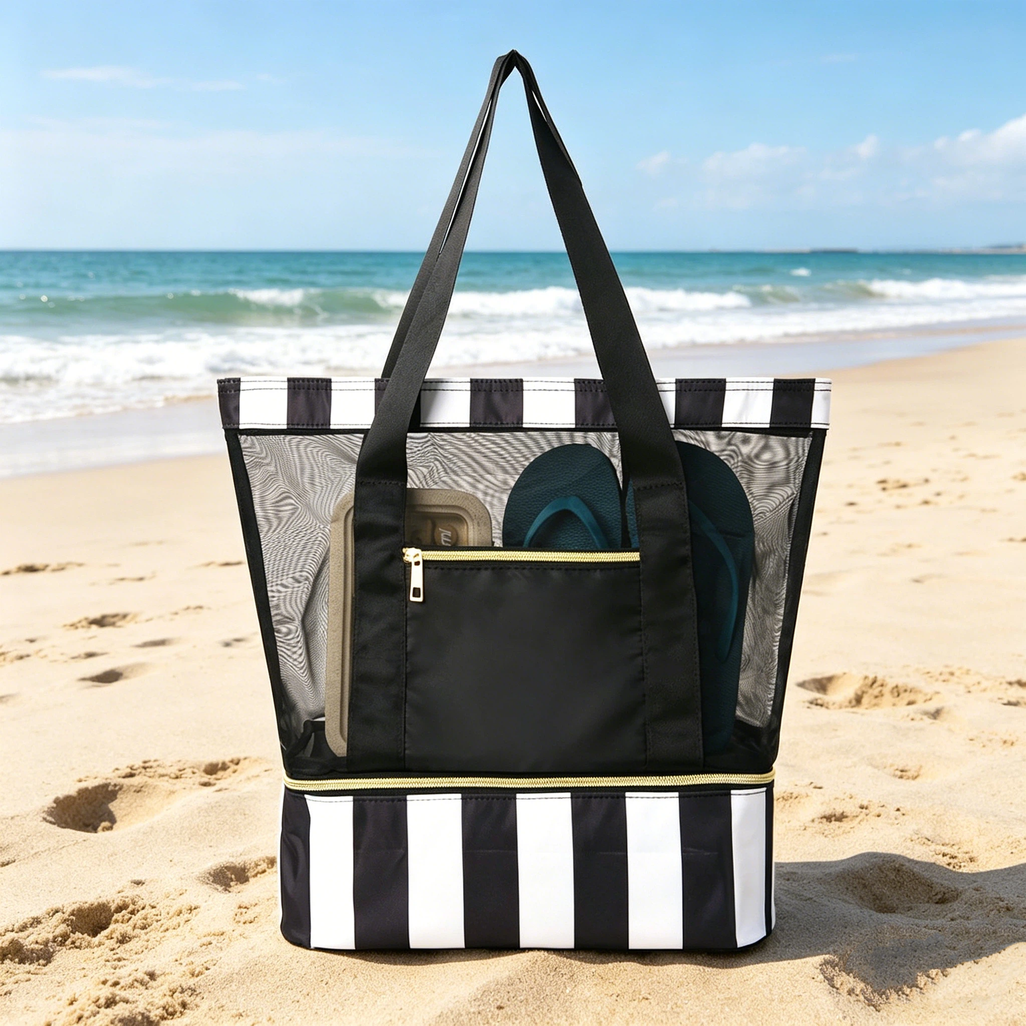 Personalized Embroidered Mesh Tote Bag with Shoes Pocket for Unique & Love | JNSBag143
