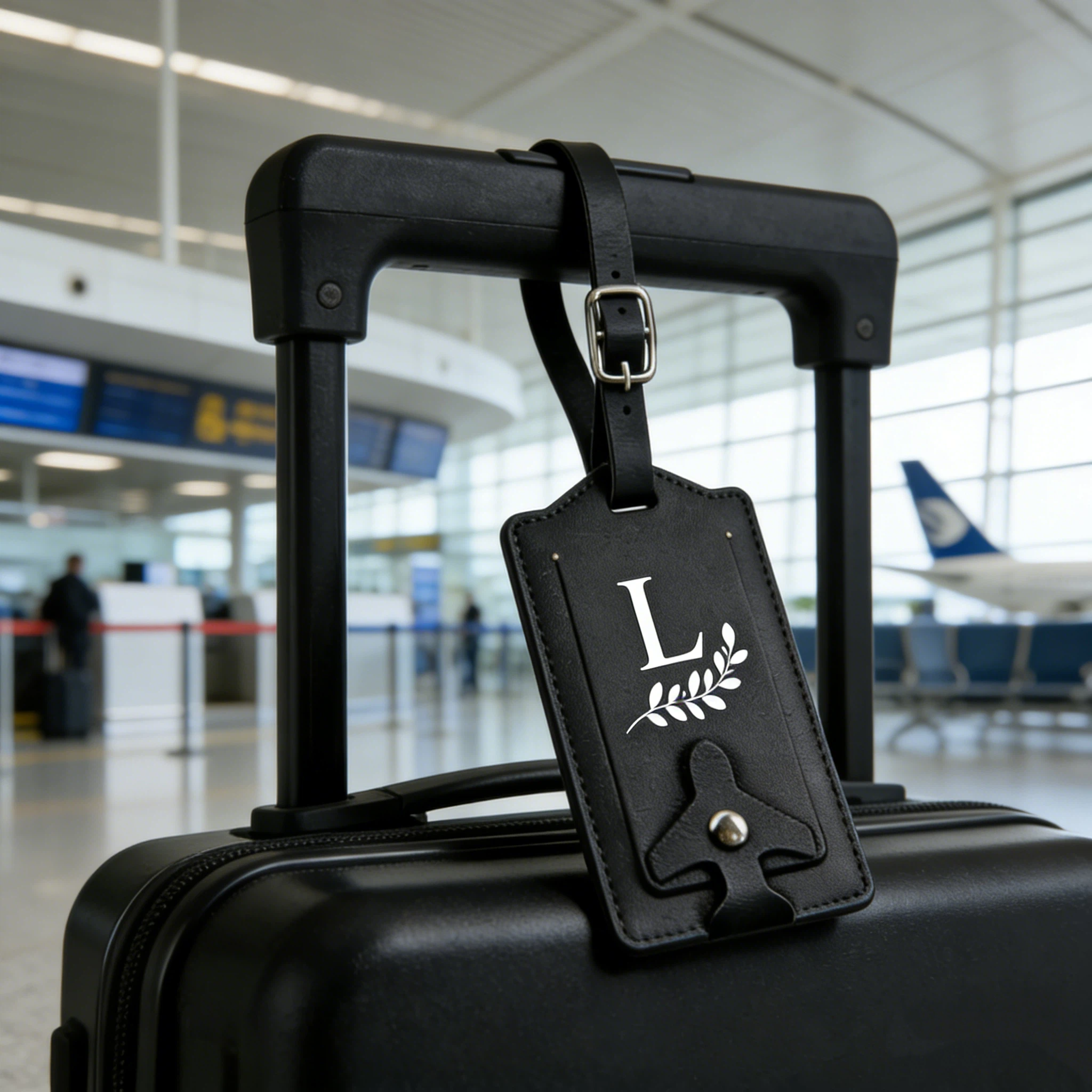 Personalized Monogram Leather Luggage Tag | JNSDec192