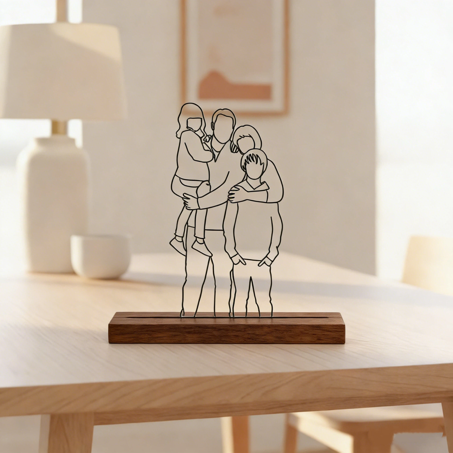 Personalized  Family 3D Line Sculpture Art Portrait Decor | JNSDec198