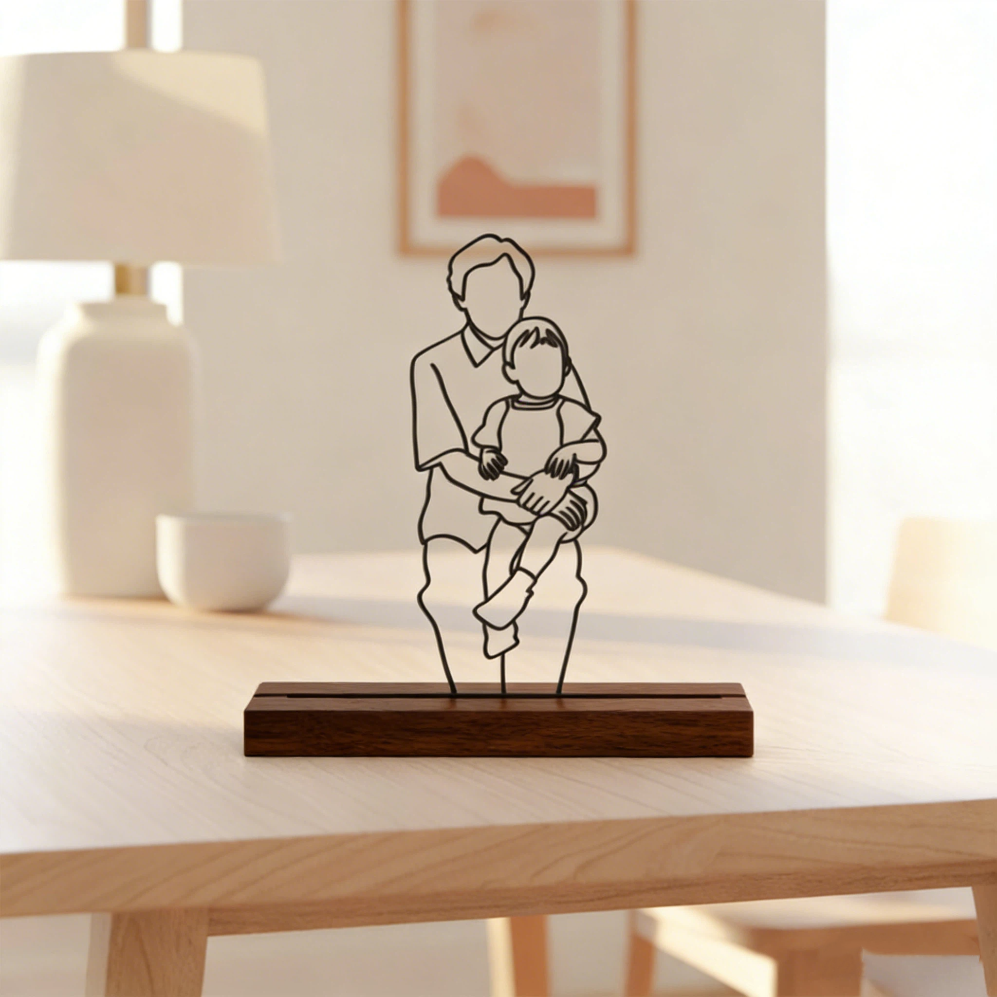 Personalized  Family 3D Line Sculpture Art Portrait Decor | JNSDec198