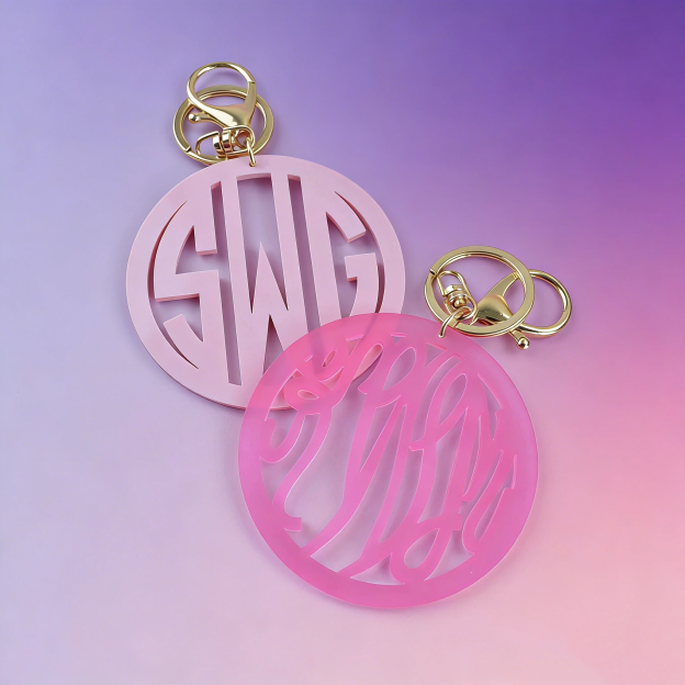 Personalized Monogram Acrylic Cutout Keychain For Unique & Love | JNSDec200