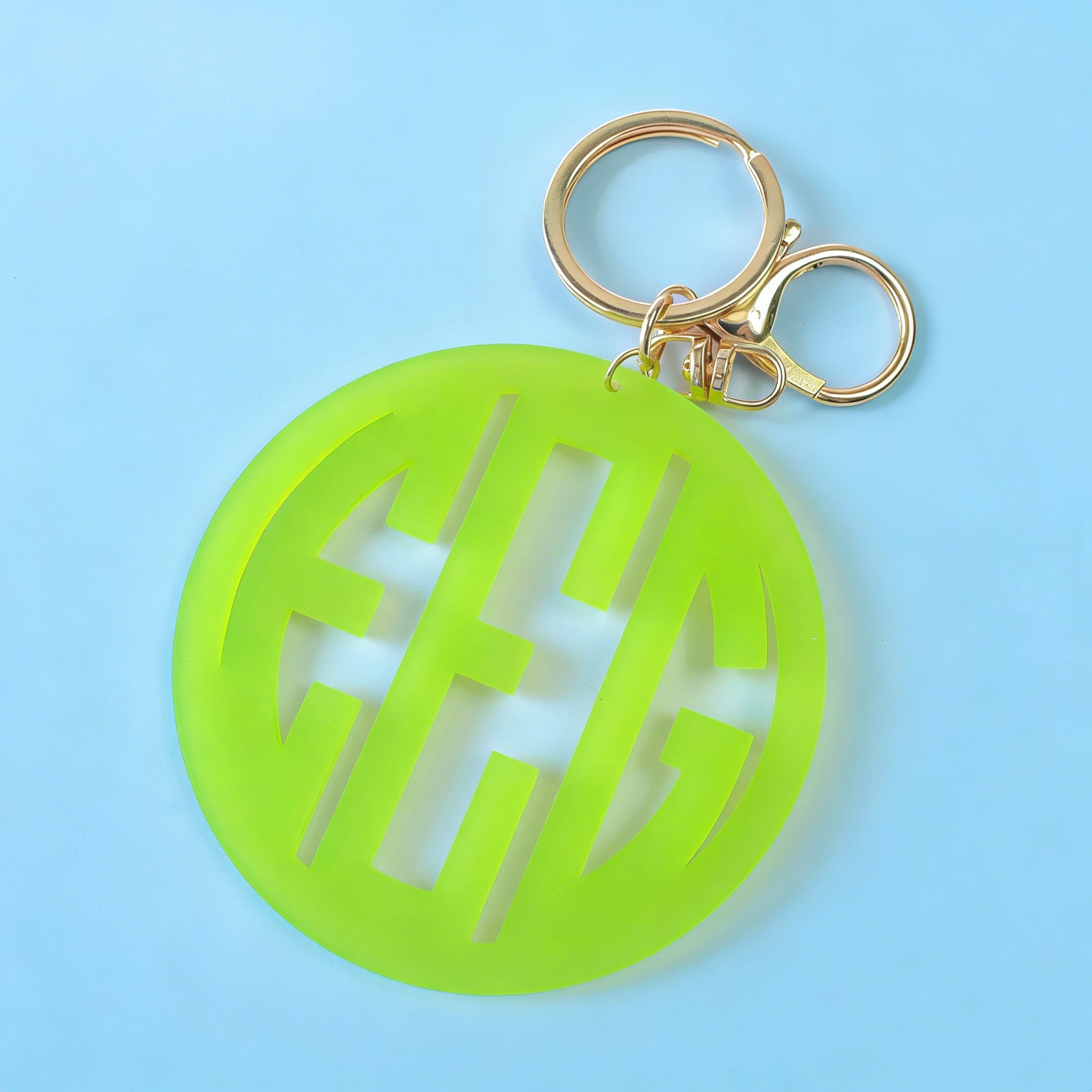 Personalized Monogram Acrylic Cutout Keychain For Unique & Love | JNSDec200