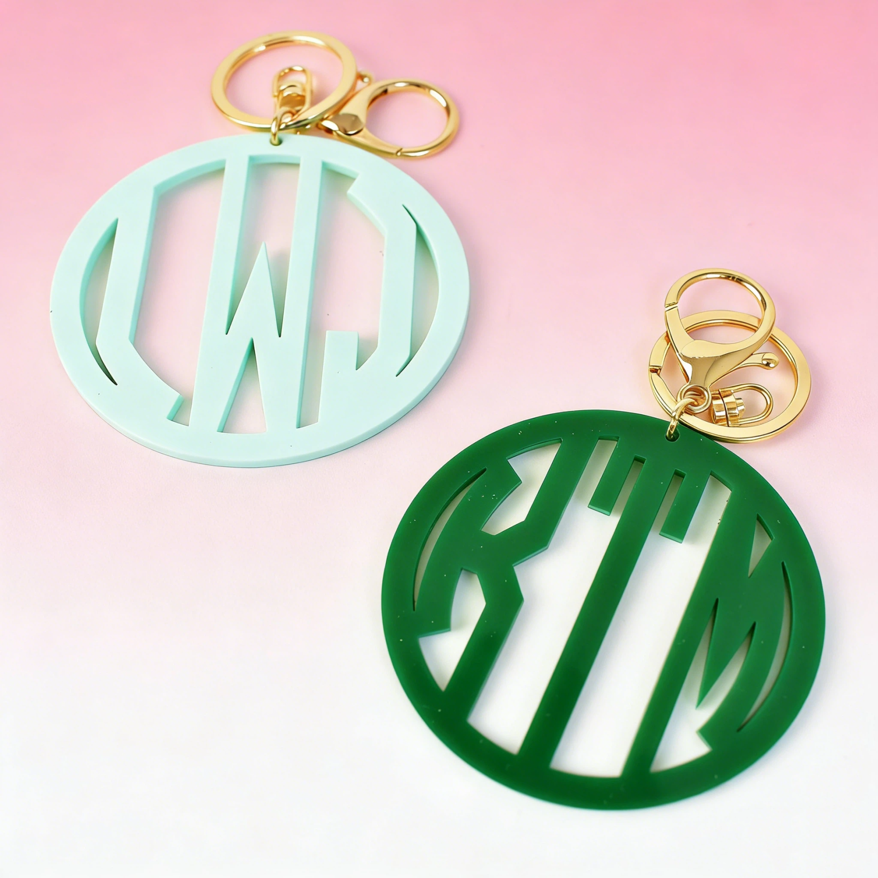 Personalized Monogram Acrylic Cutout Keychain For Unique & Love | JNSDec200