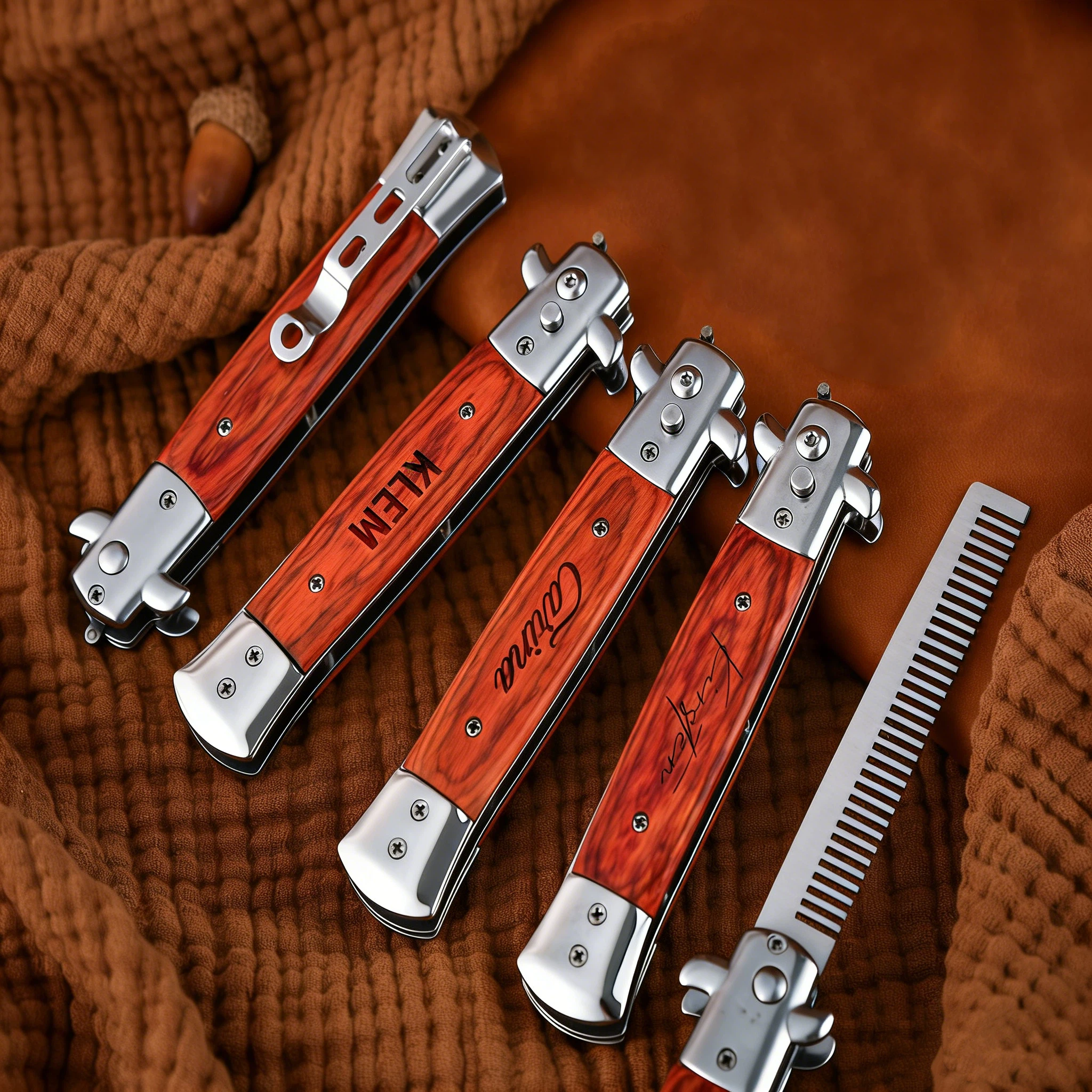 Personalized Folding Engraved Hair Beard Comb for Unique & Love | JNSTool27