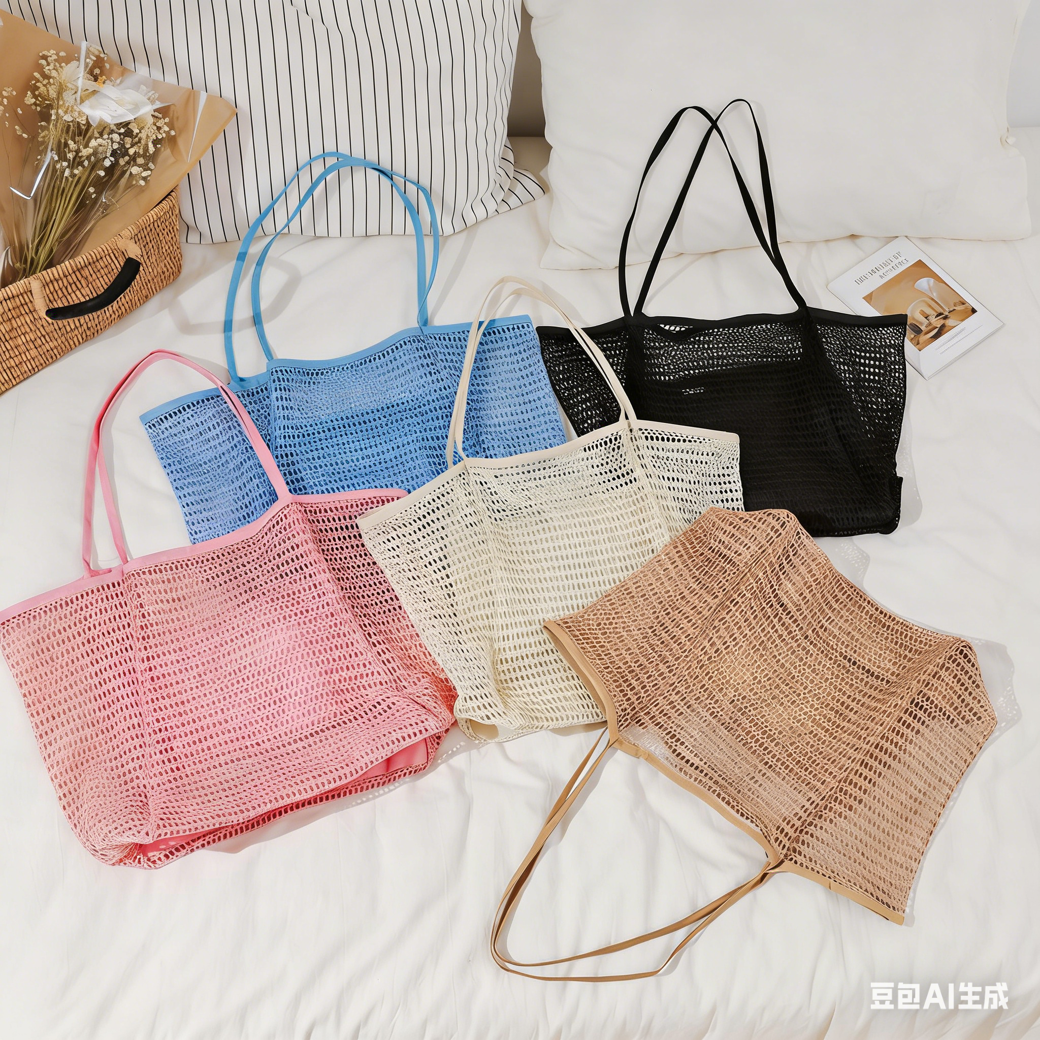 Personalized Name Leather Patch Beach Tote Bag for Unique & Love | JNSBag124