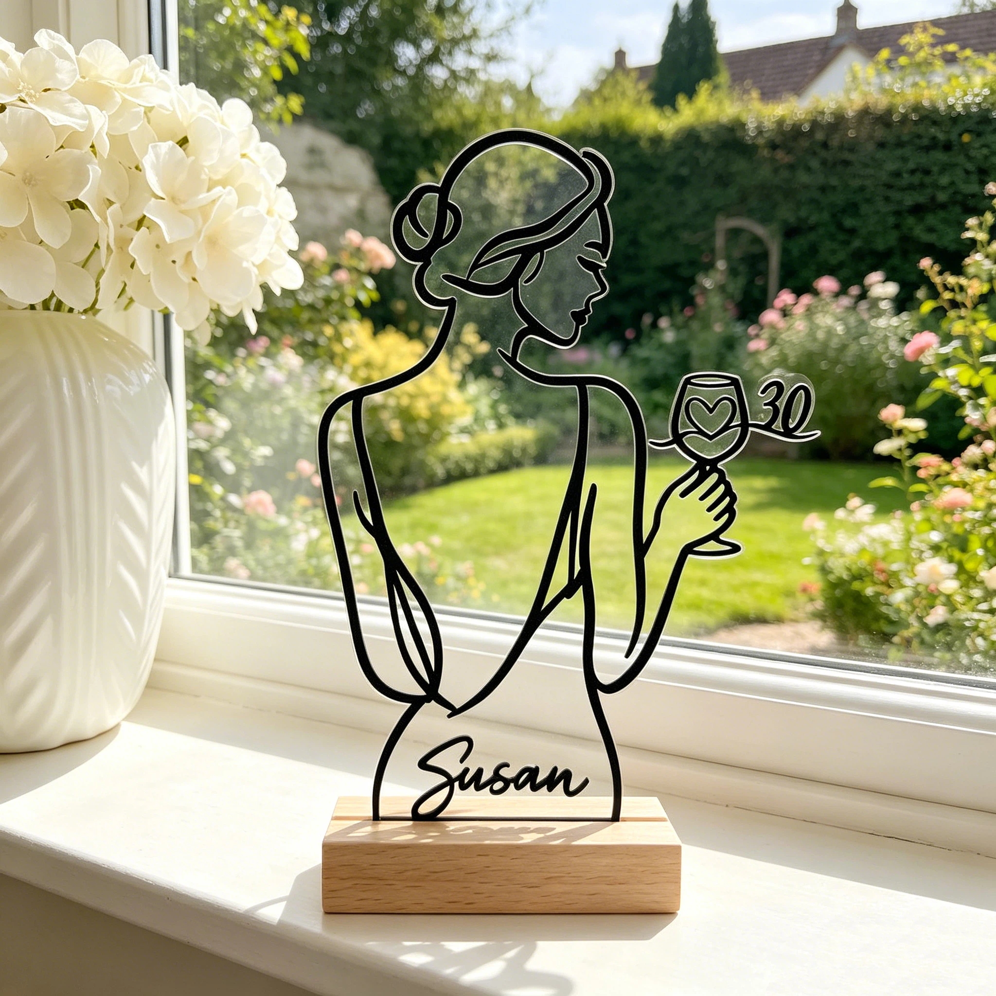 Personalized Name Line Art Birthday Decor for Unique & Love | JNSDec212