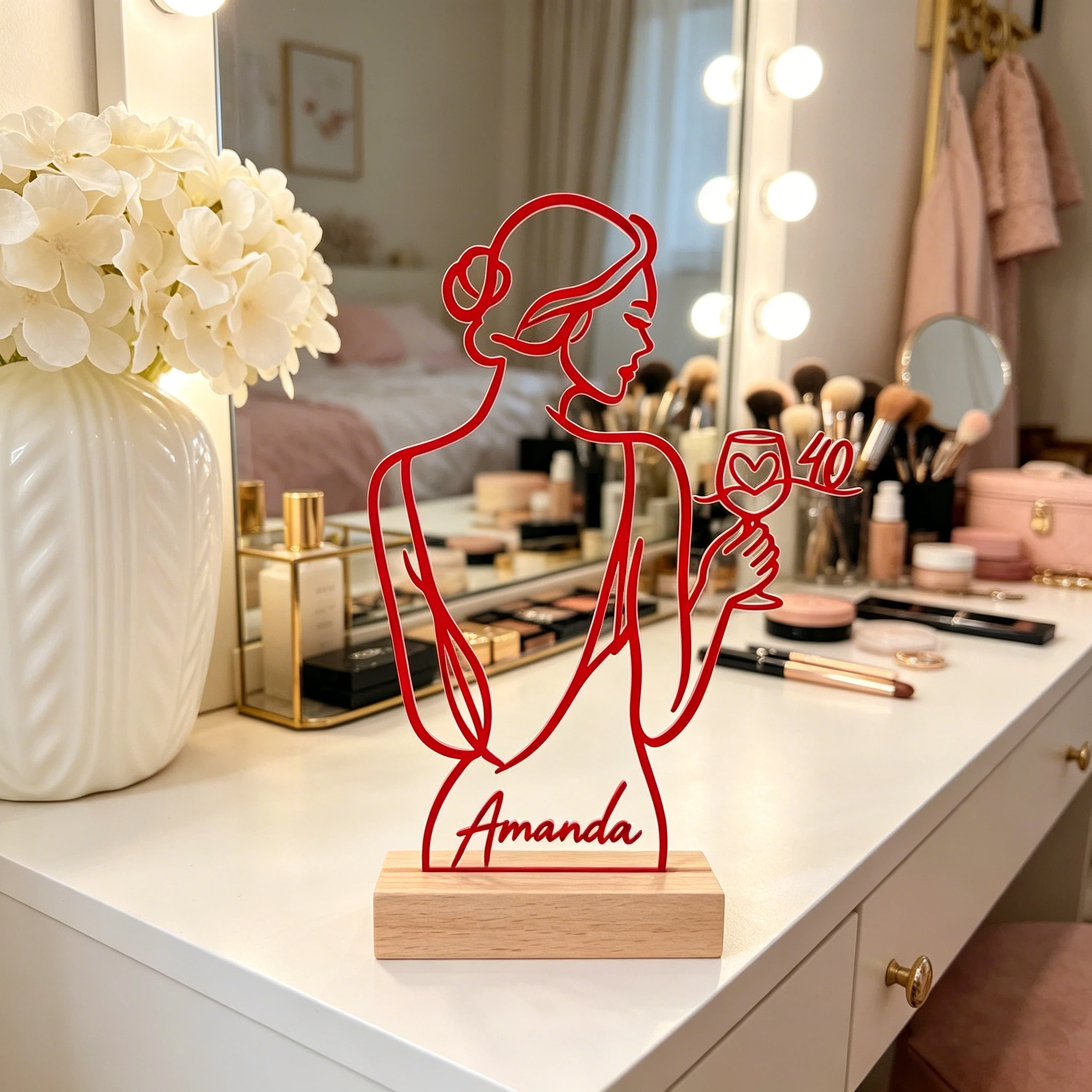 Personalized Name Line Art Birthday Decor for Unique & Love | JNSDec212