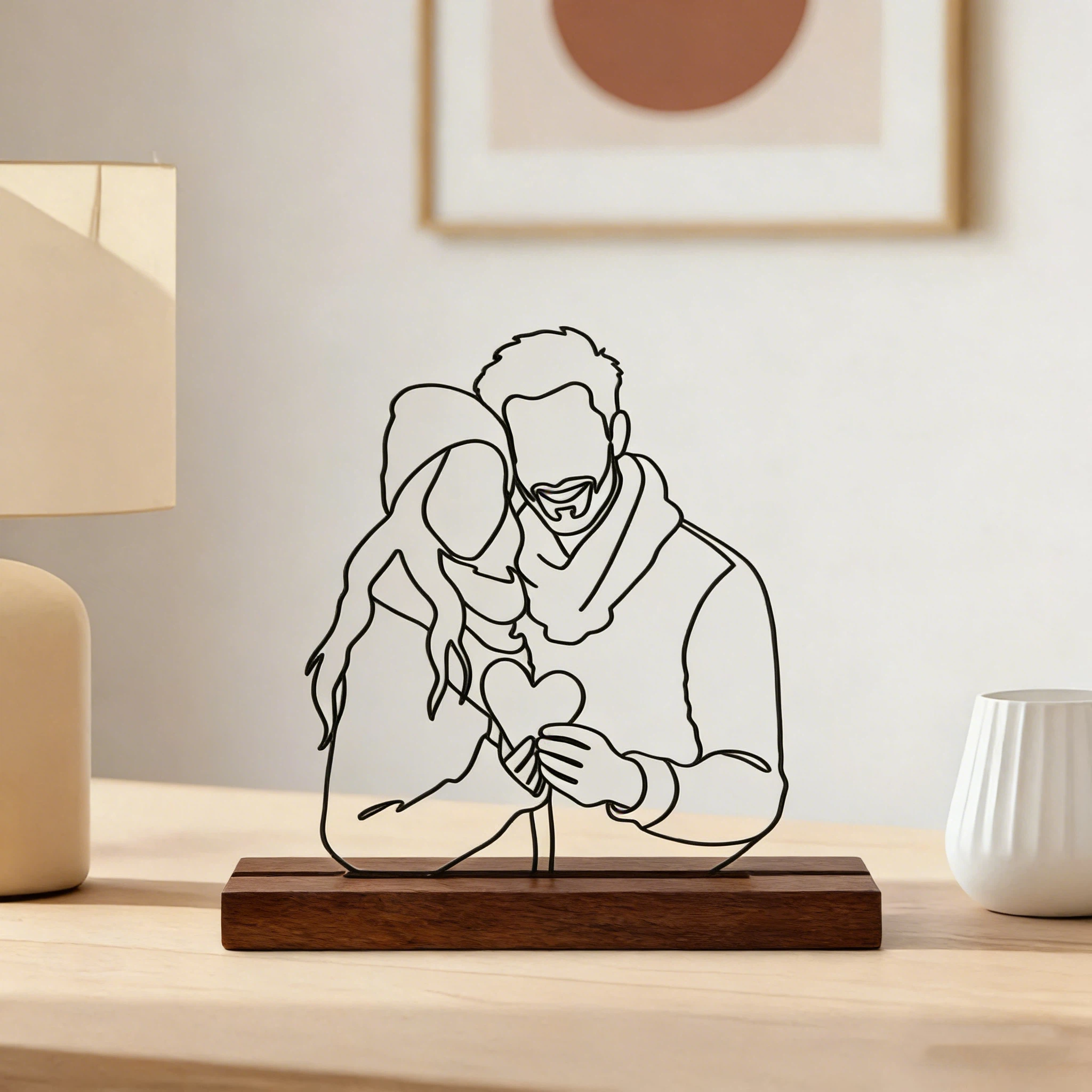 Personalized  Family 3D Line Sculpture Art Portrait Decor | JNSDec198