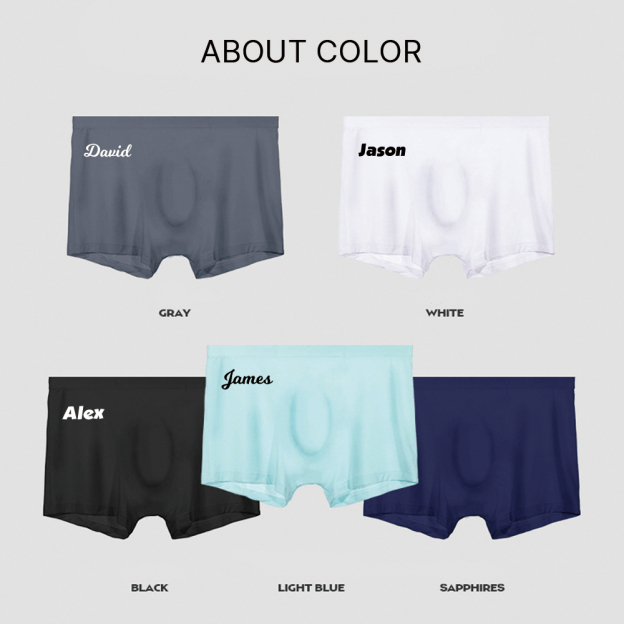 Personalized Name Men's Ice Silk Breathable Underwear for Unique & Love | JNSCloth30