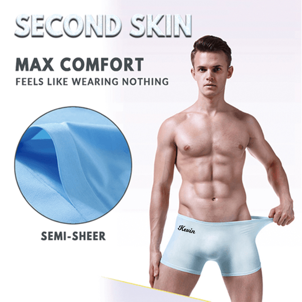Personalized Name Men's Ice Silk Breathable Underwear for Unique & Love | JNSCloth30