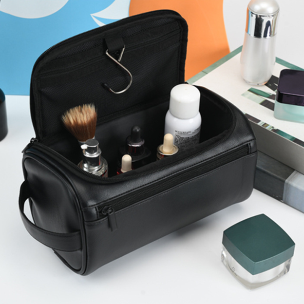 Personalized Leather Monogram Engraved Wash Bag for Unique & Love | JNSBag05