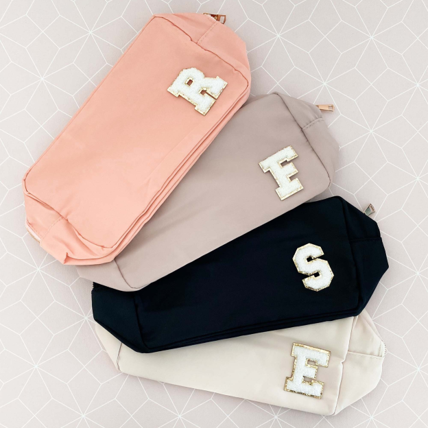 Personalized Varsity Letter Makeup Bag