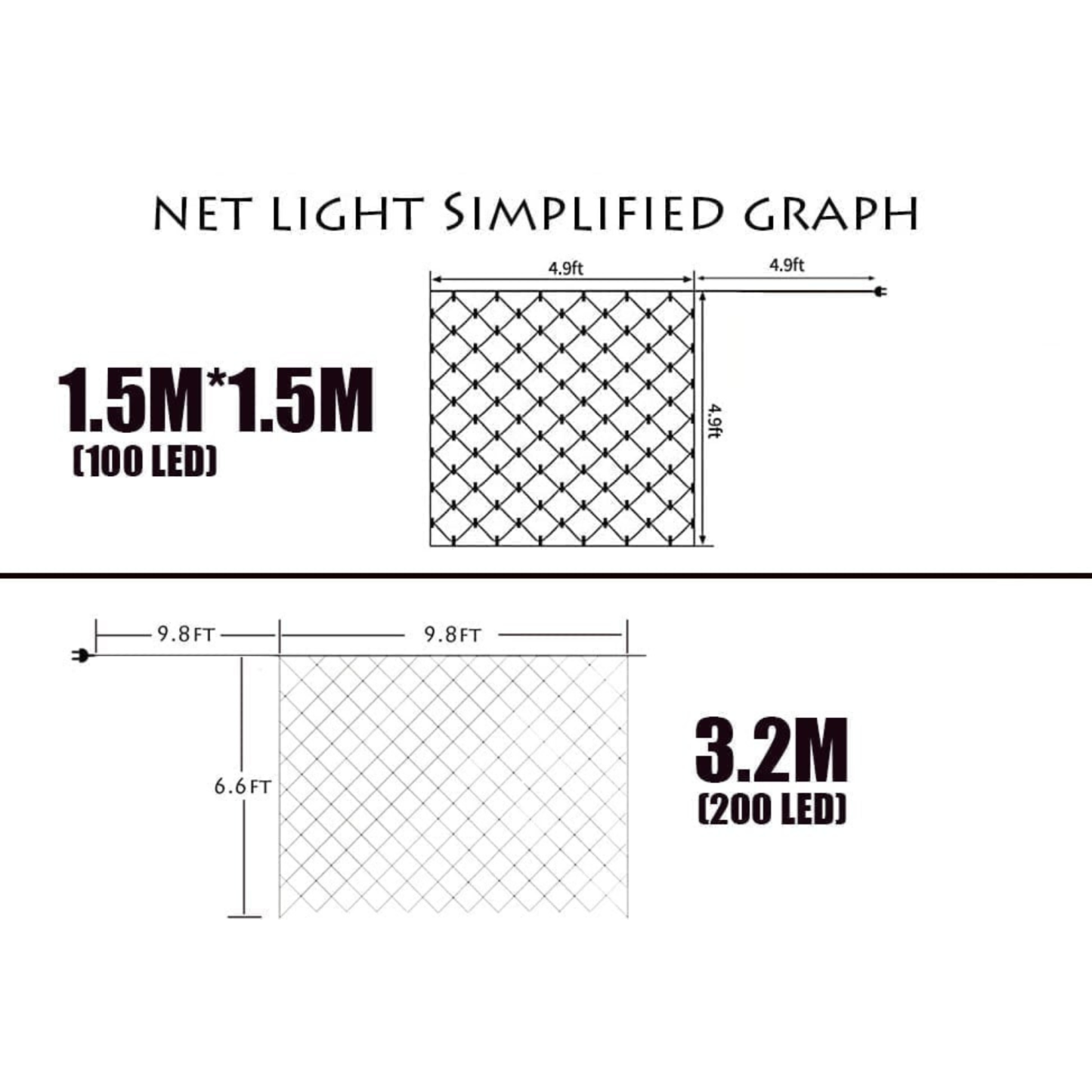 Curtain LED String Net Mesh Waterproof String Lights Decoration for Unique & Love | JNSDec20