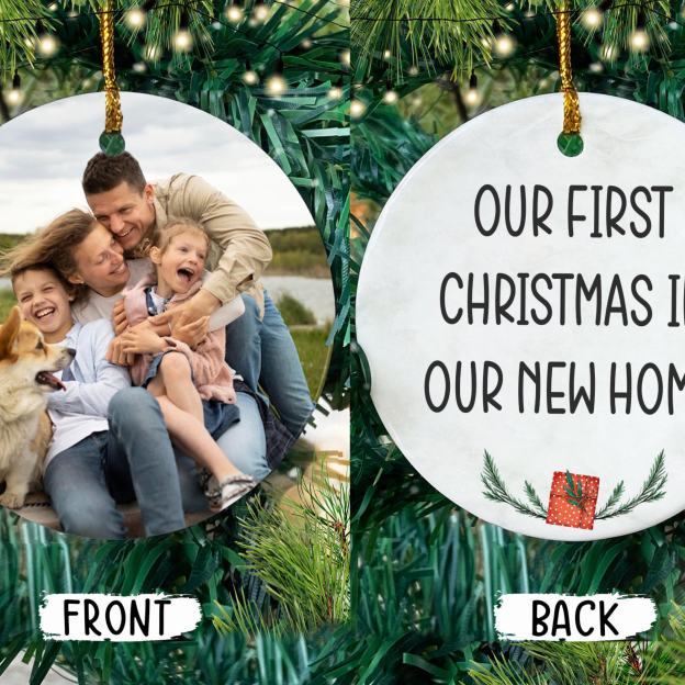 Personalized Photo Ceramic Ornament with Both Sides for Unique & Love | JNSDec21