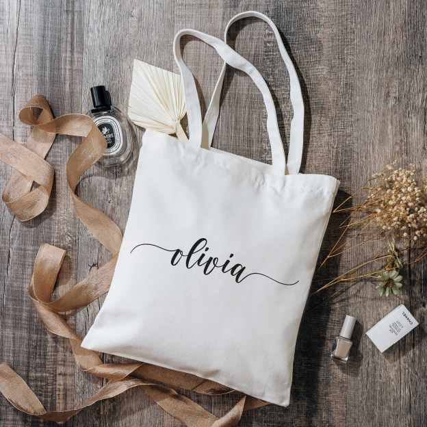 Personalized Birth Month Flower Canvas Tote Bag for Unique & Love | JNSBag12