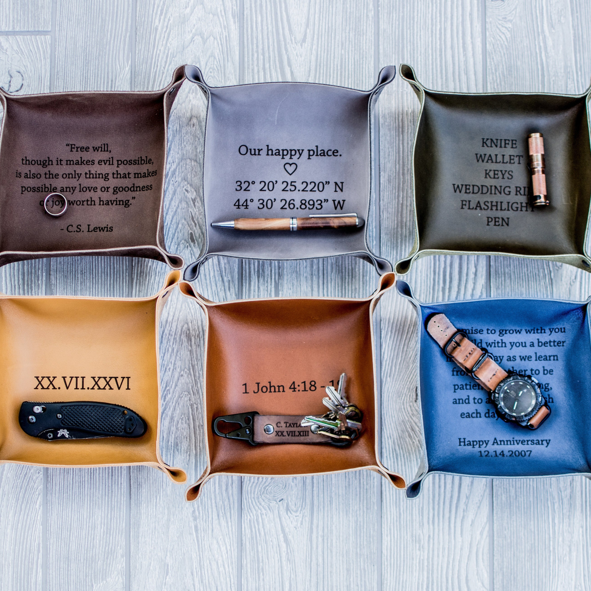 Personalized Leather Tray for Unique & Love | JNSDec27