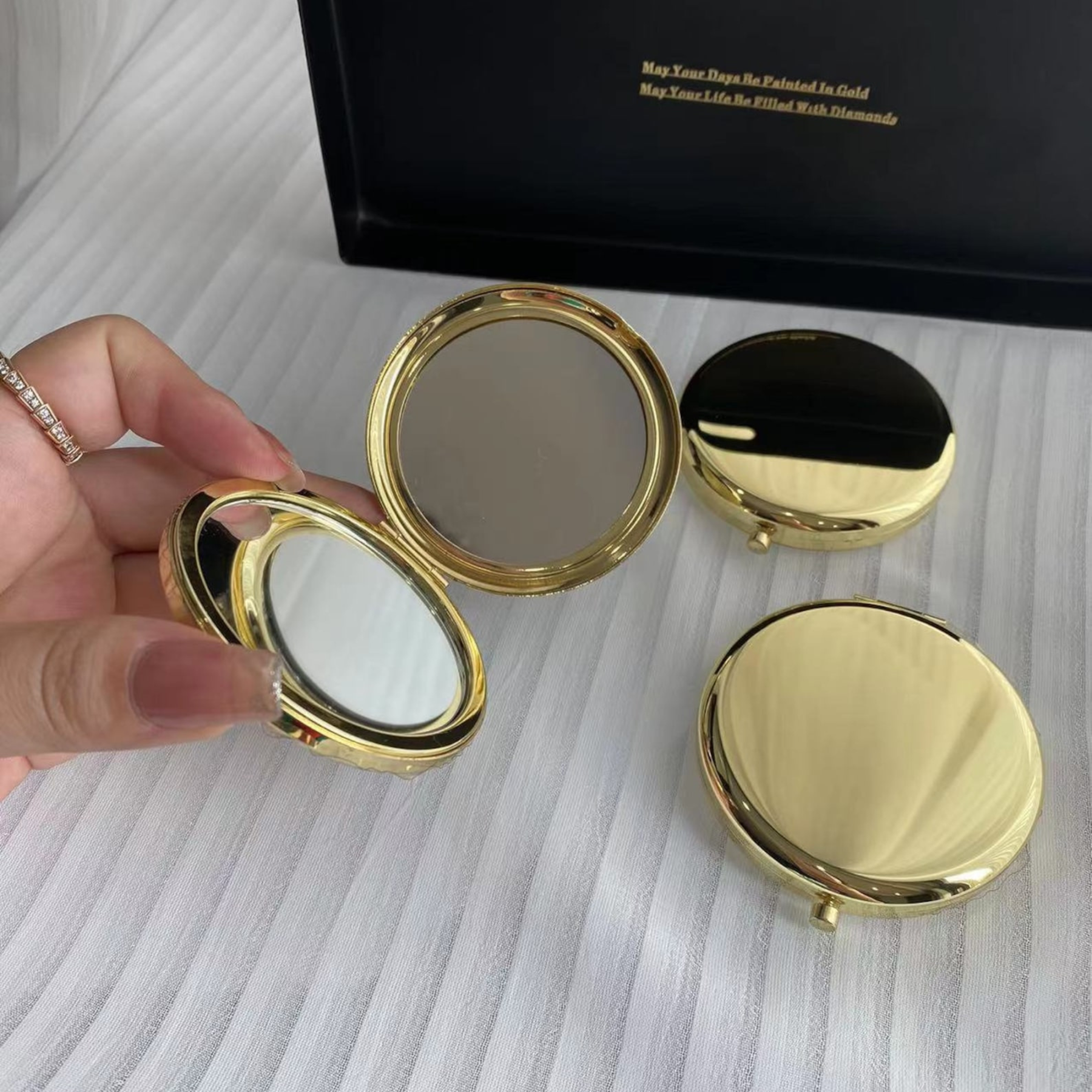 Personalized Monogram Folding Mirrors for Unique & Love | JNSDec30