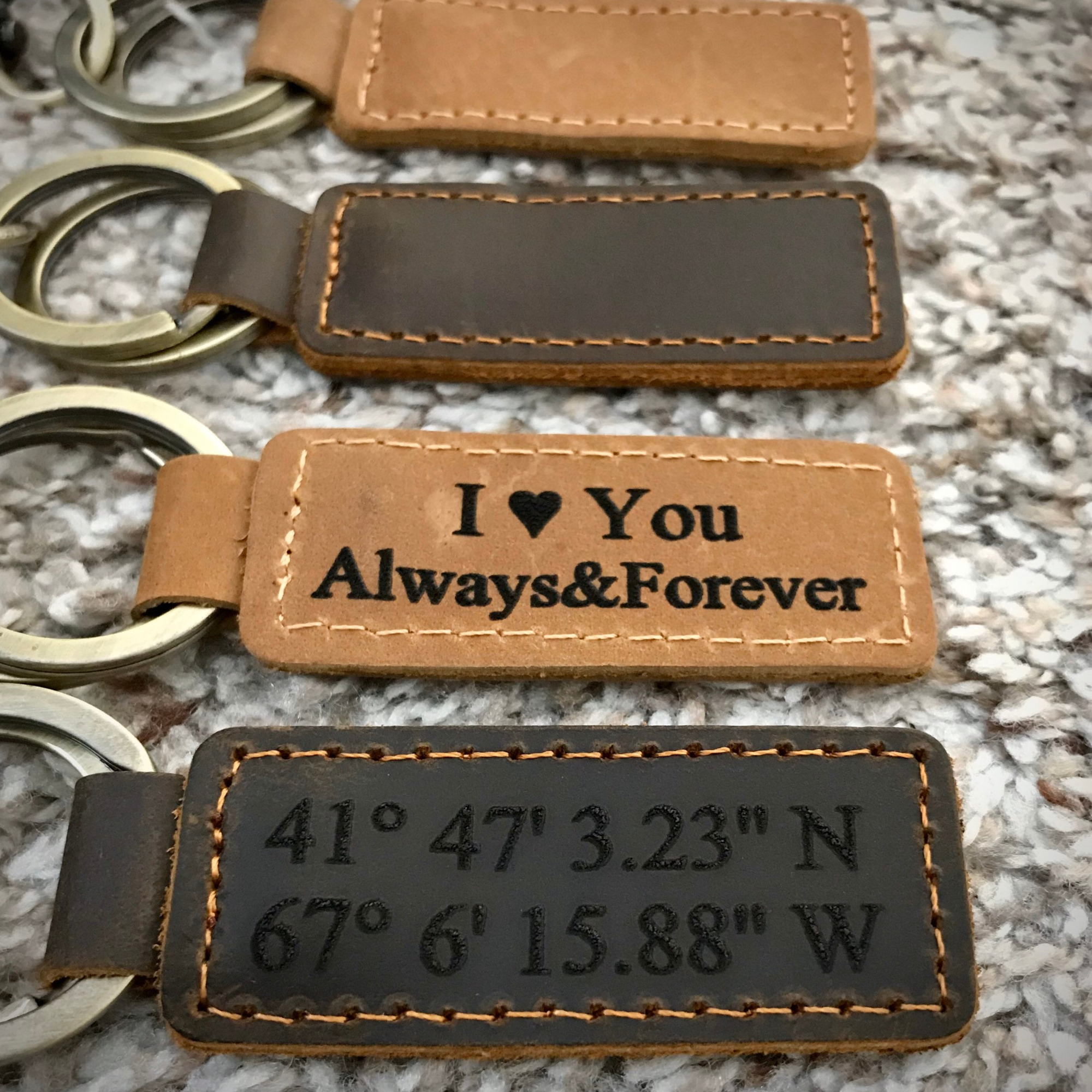 Personalized Engraved Leather Key Chain for Unique & Love | JNSDec32