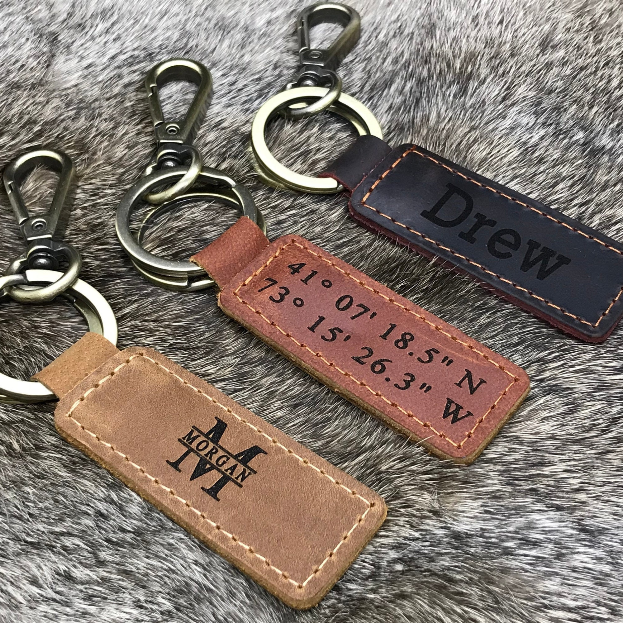 Personalized Engraved Leather Key Chain for Unique & Love | JNSDec32