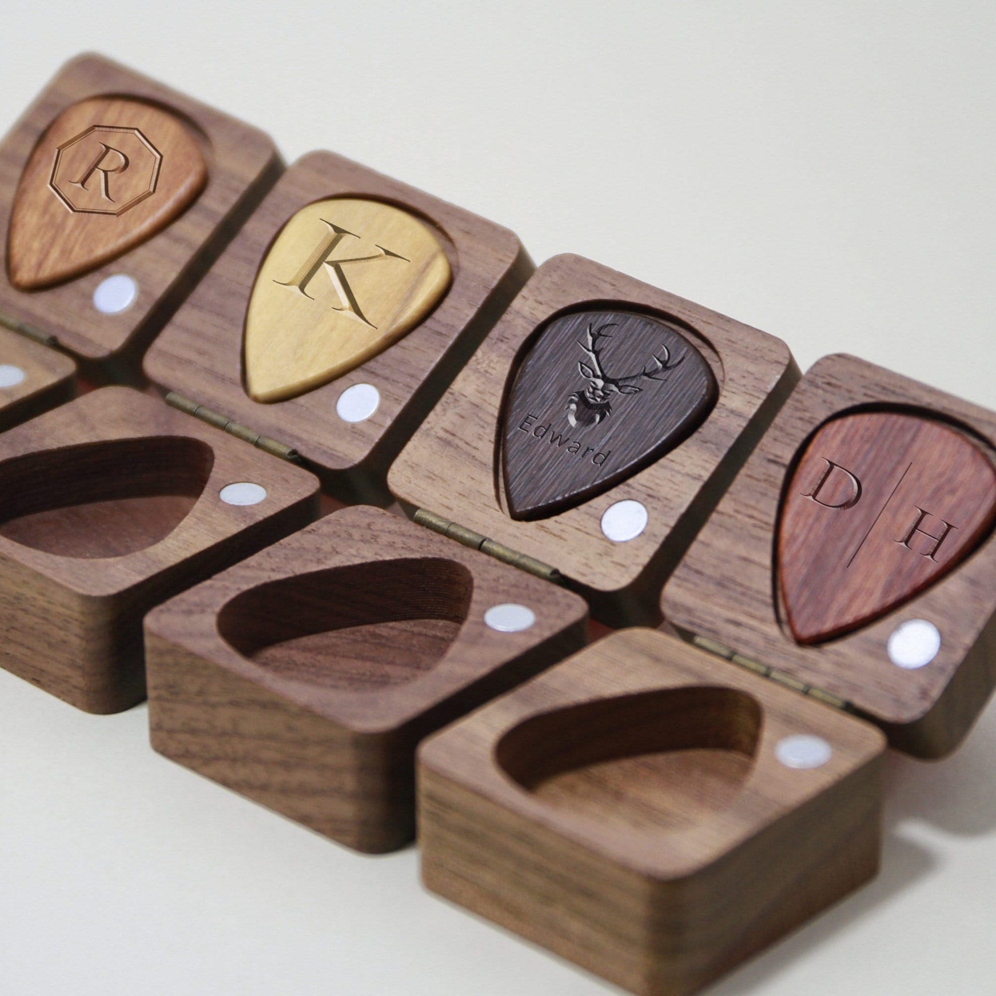 Personalized Wooden Guitar Picks Box for Unique & Love | JNSDec33