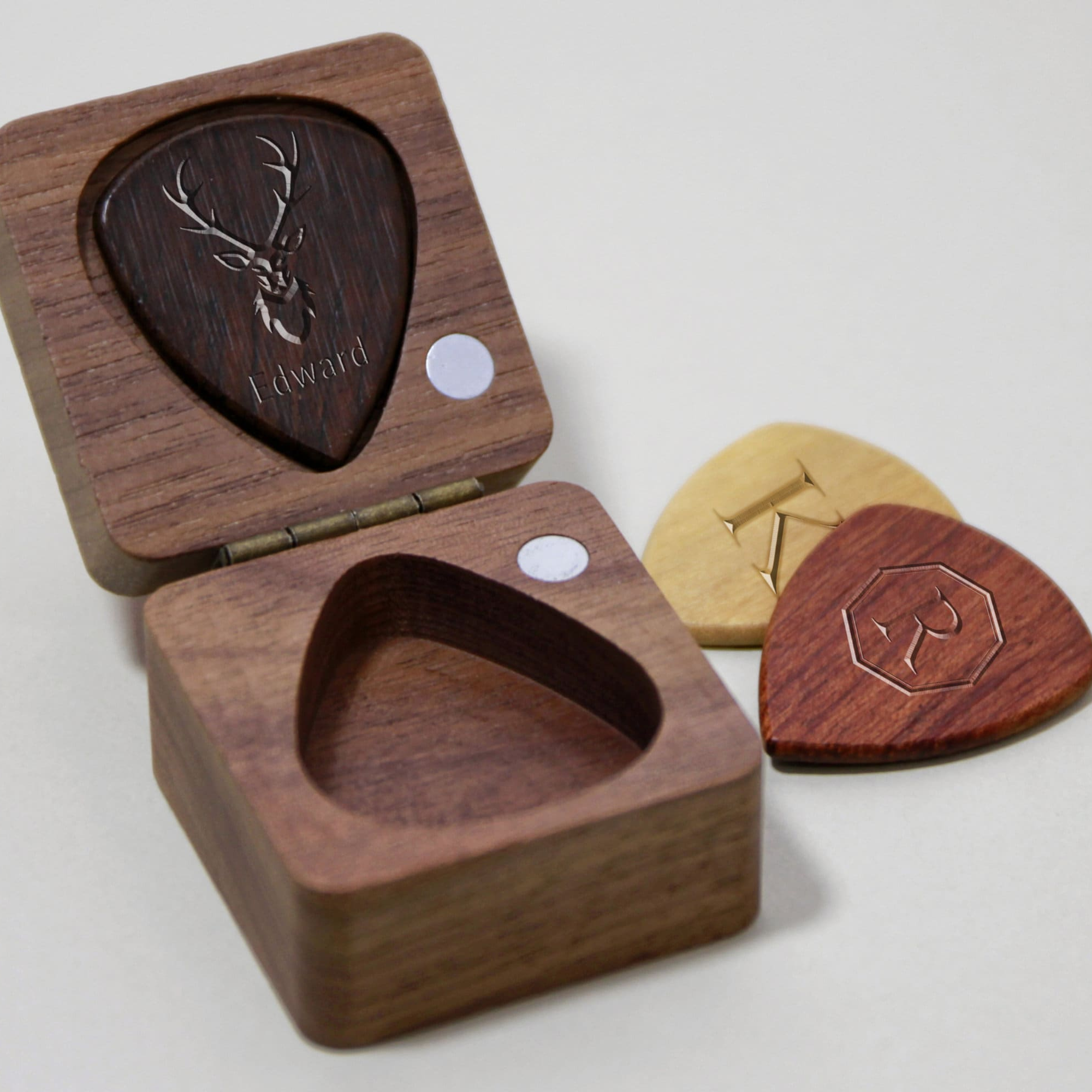 Personalized Wooden Guitar Picks Box for Unique & Love | JNSDec33