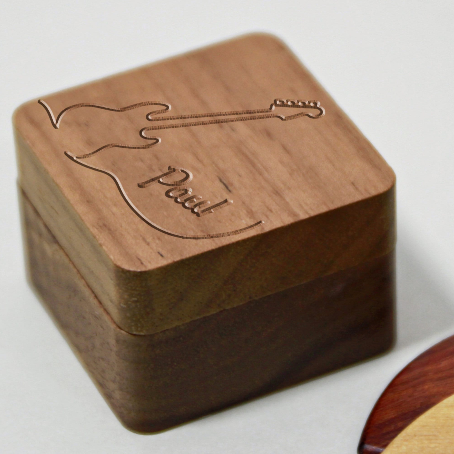 Personalized Wooden Guitar Picks Box for Unique & Love | JNSDec33