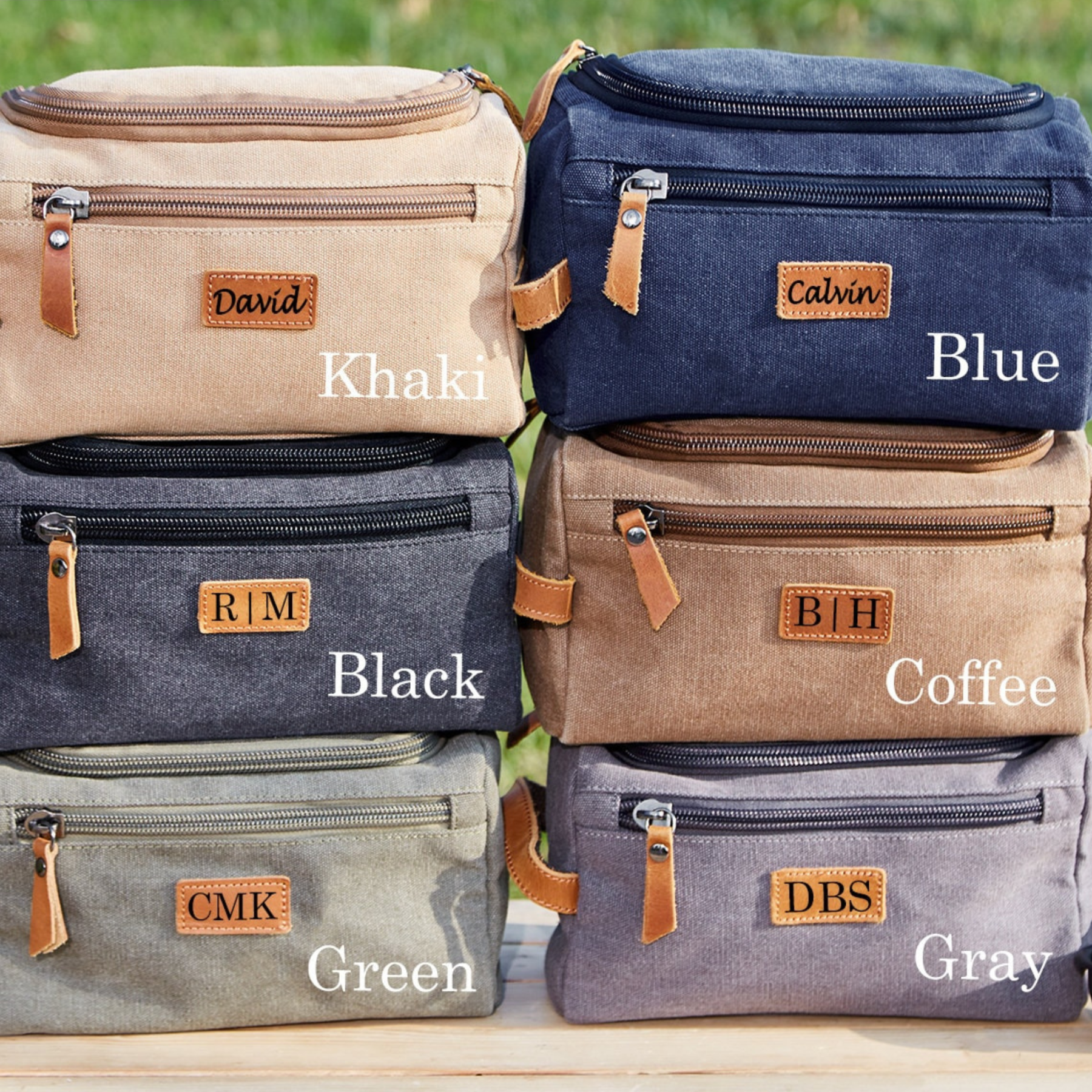 Personalized Leather Monogram Engraved Toiletry Bag for Unique & Love | JNSBag23