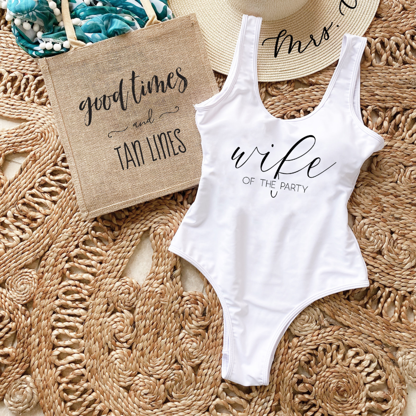 Personalized Wife of the Party One Piece Swimsuit for Unique & Love | JNSCloth12