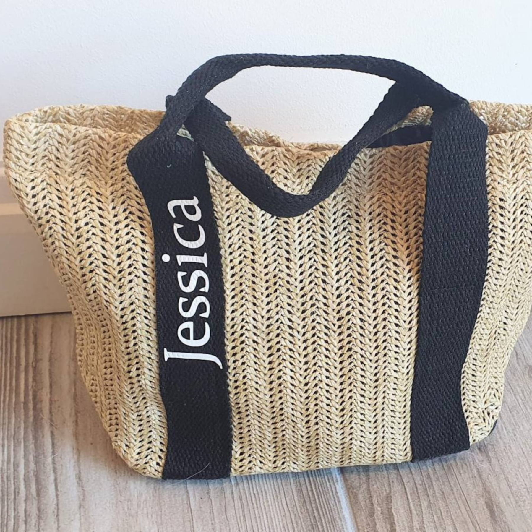 Personalized Name Straw Bag for Unique & Love | JNSBag25