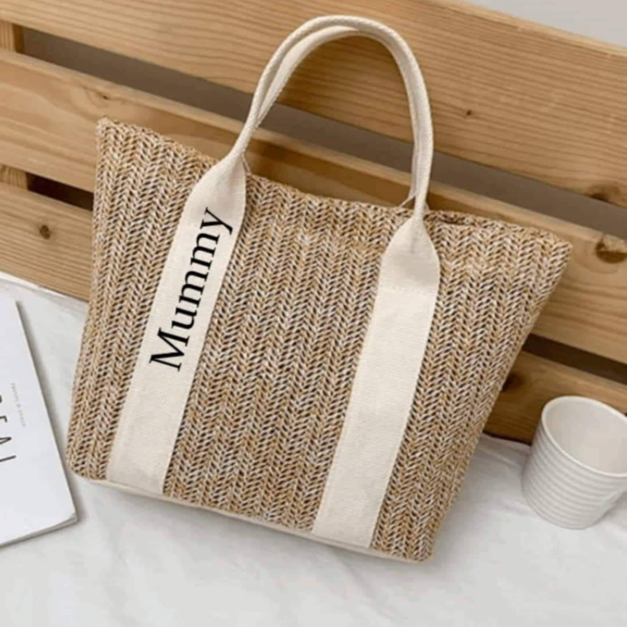 Personalized Name Straw Bag for Unique & Love | JNSBag25