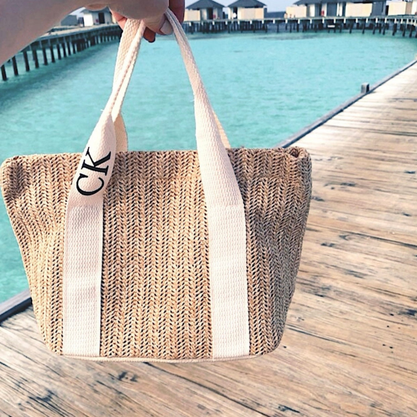 Personalized Name Straw Bag for Unique & Love | JNSBag25