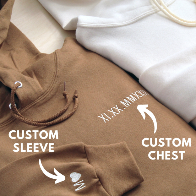 Personalized Embroidered Roman Numeral Hoodie for Unique & Love | JNSCloth15