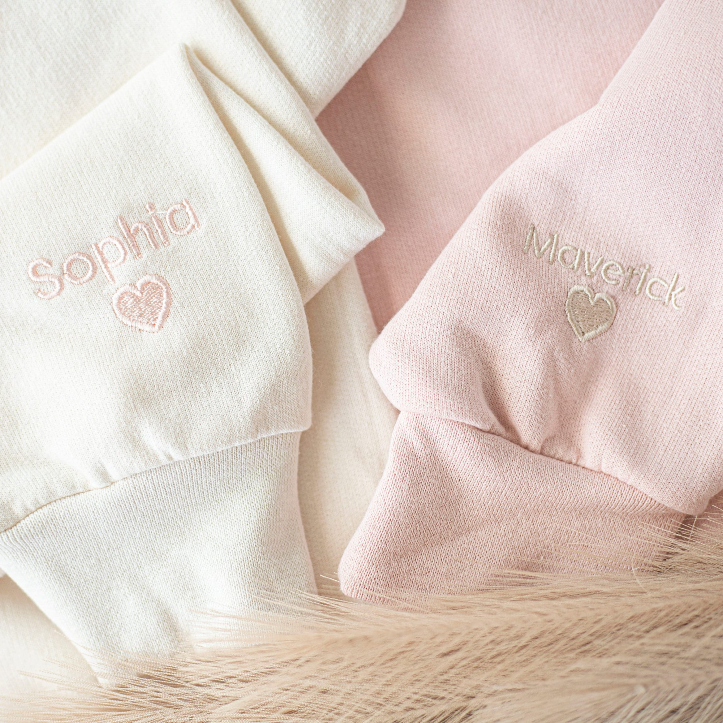 Personalized Mom Grandmother Collar and Sleeve Embroidered Hoodie for Unique & Love | JNSCloth16