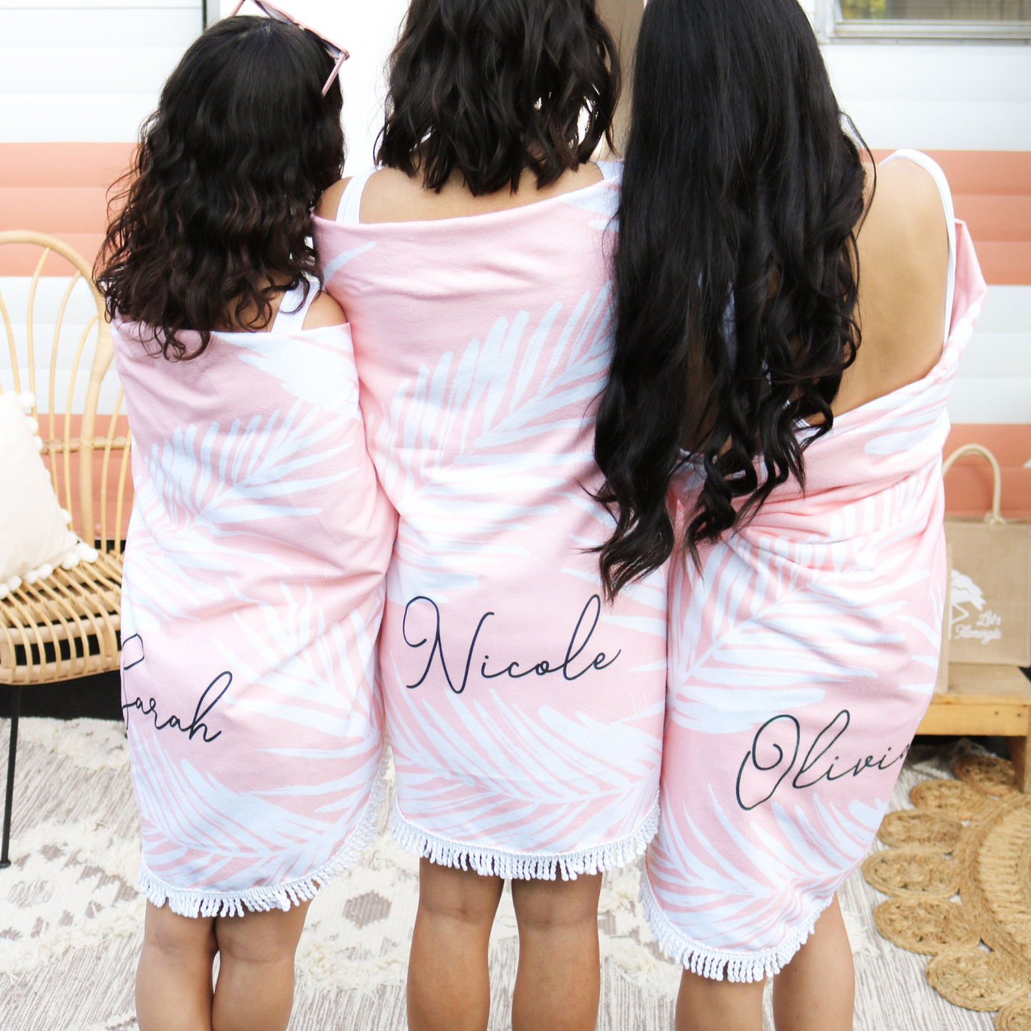 Personalized Tropical Round Beach Towels for Unique & Love | JNSTowel02