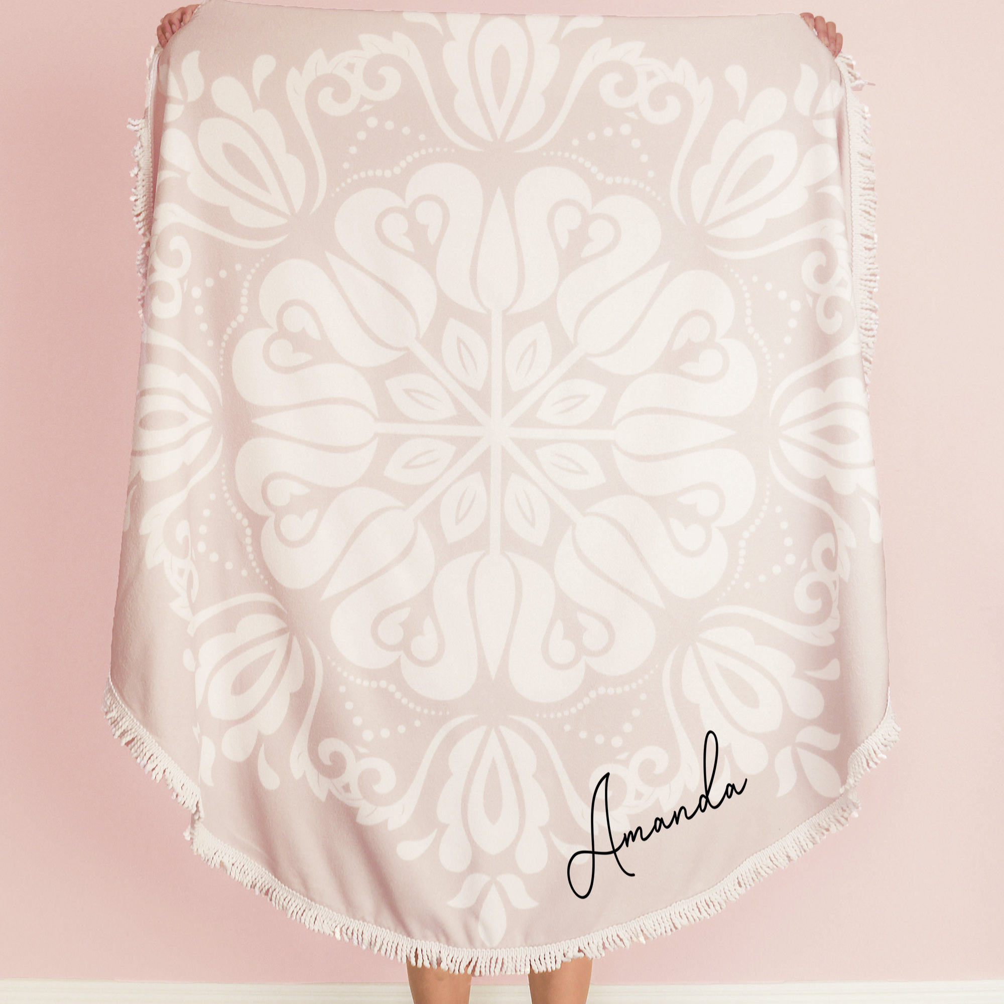 Personalized Boho Round Beach Towels for Unique & Love | JNSTowel04