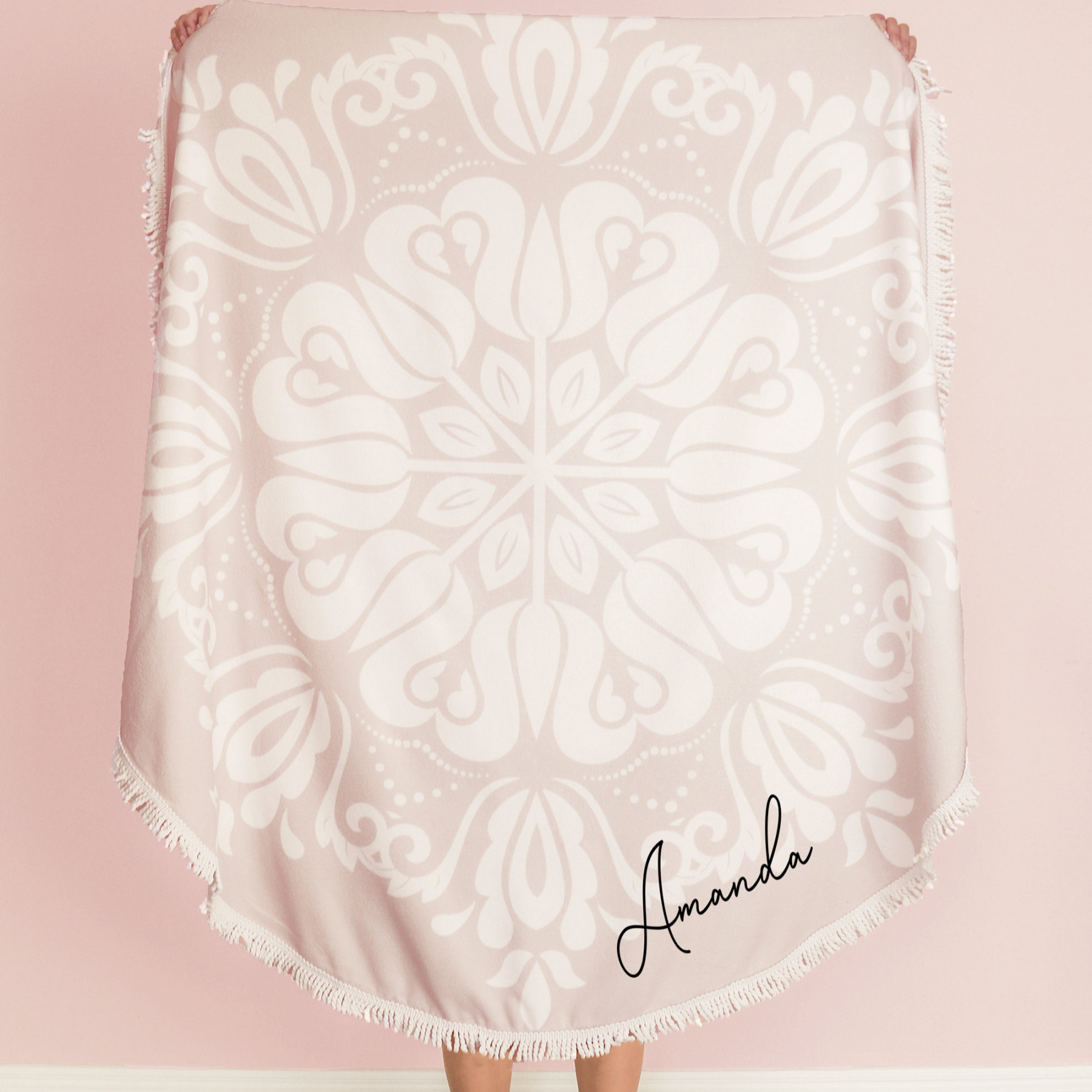 Personalized Boho Round Beach Towels for Unique & Love | JNSTowel04