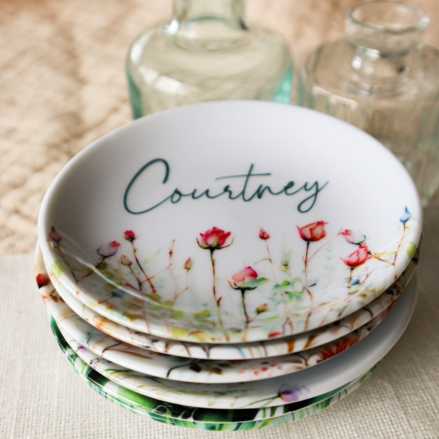 Personalized Birth Month Flower Ring Dish With Name for Unique & Love | JNSDec58