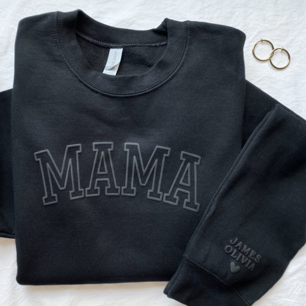 Personalized Mama Sweatshirt with Kid Names on Sleeve for Unique & Love | JNSCloth19