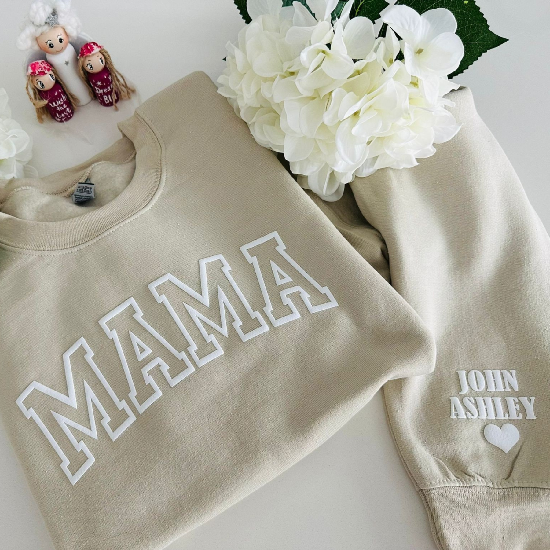 Personalized Mama Sweatshirt with Kid Names on Sleeve for Unique & Love | JNSCloth19