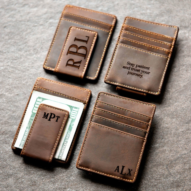 Personalized Leather Magnetic Money Clip for Unique & Love | JNSBag29