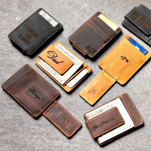 Personalized Leather Magnetic Money Clip for Unique & Love | JNSBag29
