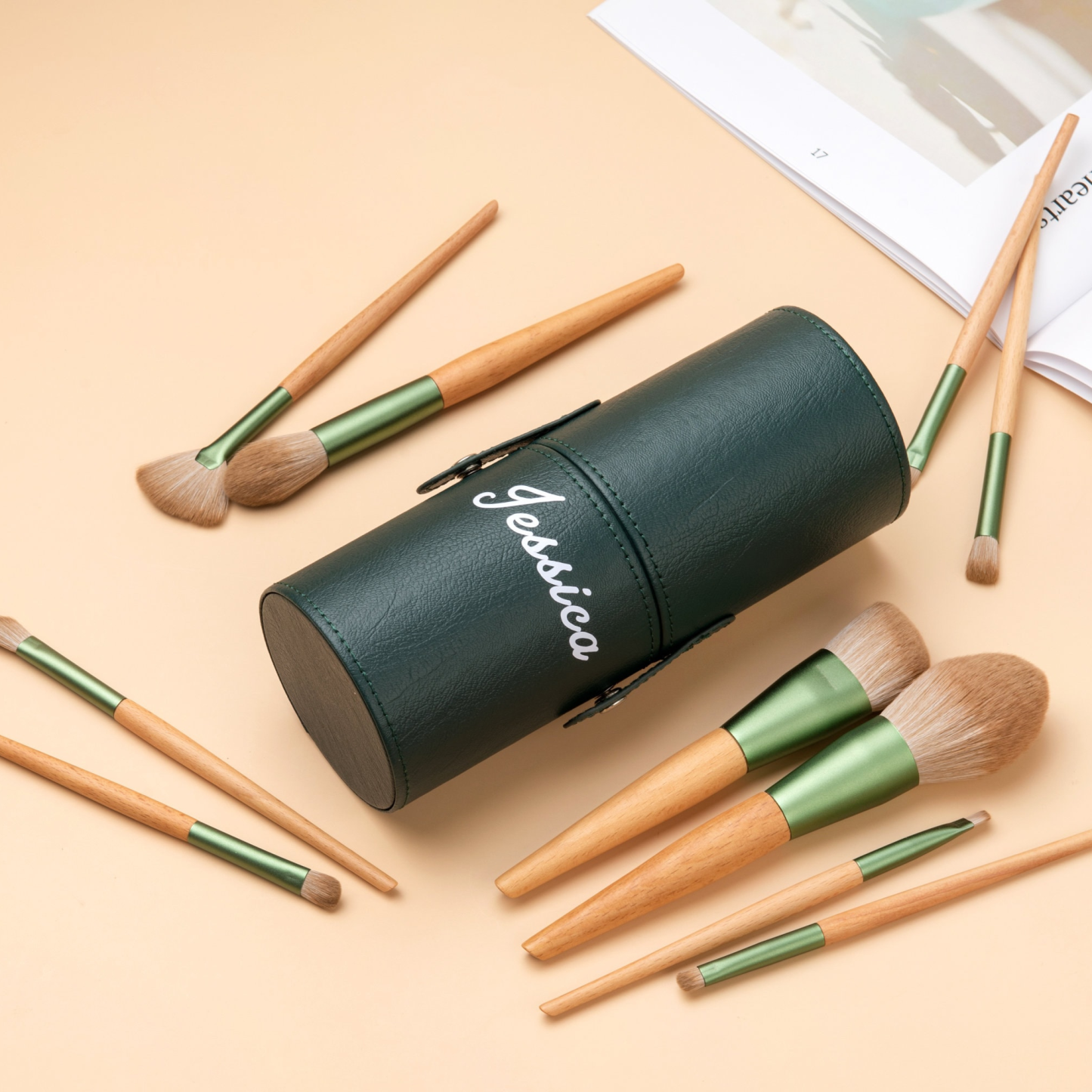 Personalized Cosmetic Brushes Set for Unique & Love | JNSBag36