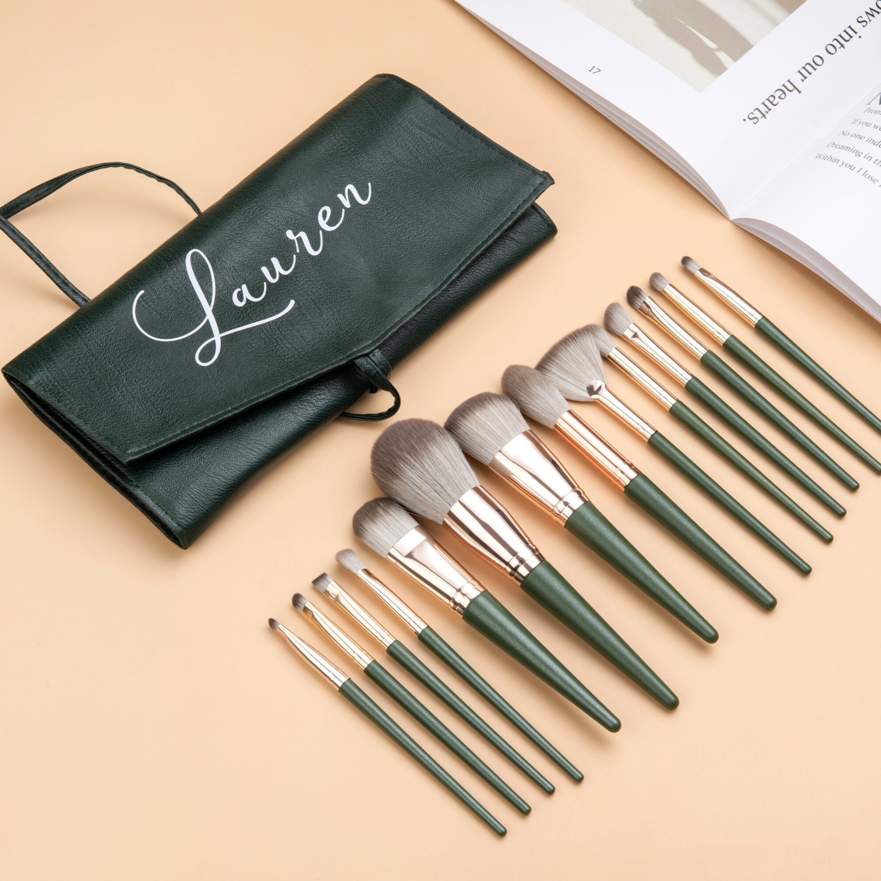 Personalized Cosmetic Brushes Set for Unique & Love | JNSBag36