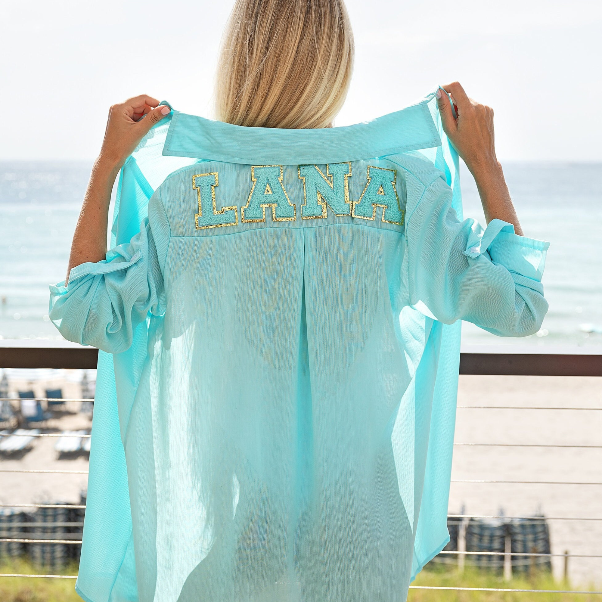 Personalized Patch Swim Cover Up with buttons for Unique & Love | JNSCloth25