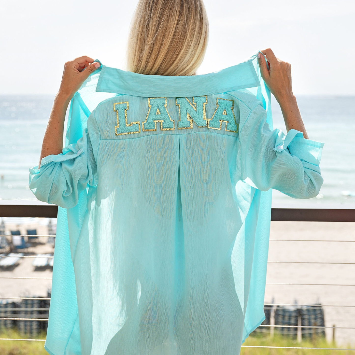 Personalized Patch Swim Cover Up with buttons for Unique & Love | JNSCloth25